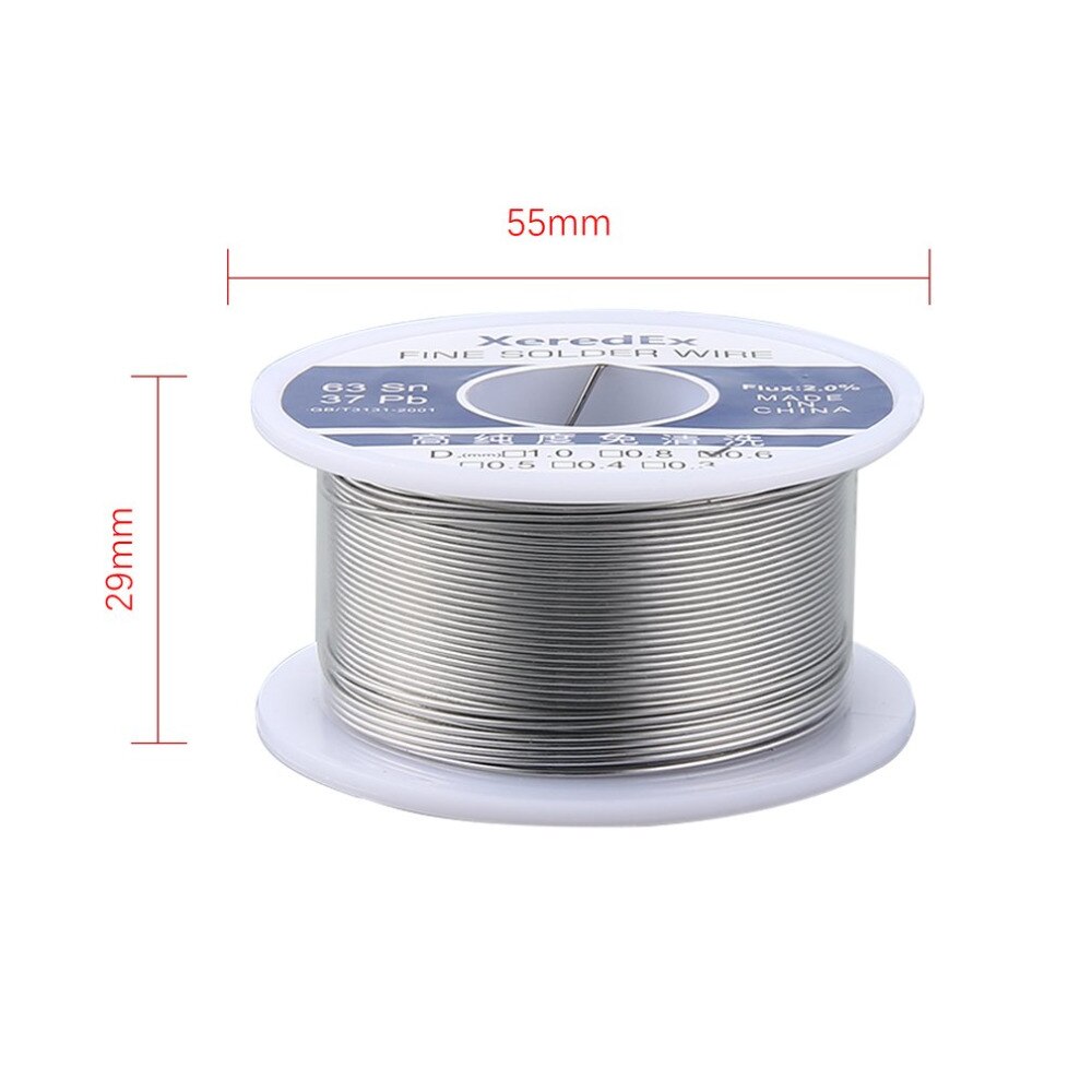 Soldeer Lassen Solderen 0.6Mm 2% Flux Tin Lood Rosin Roll Core Zilver Reparatie Tool Reel Melt Kit 63% sn