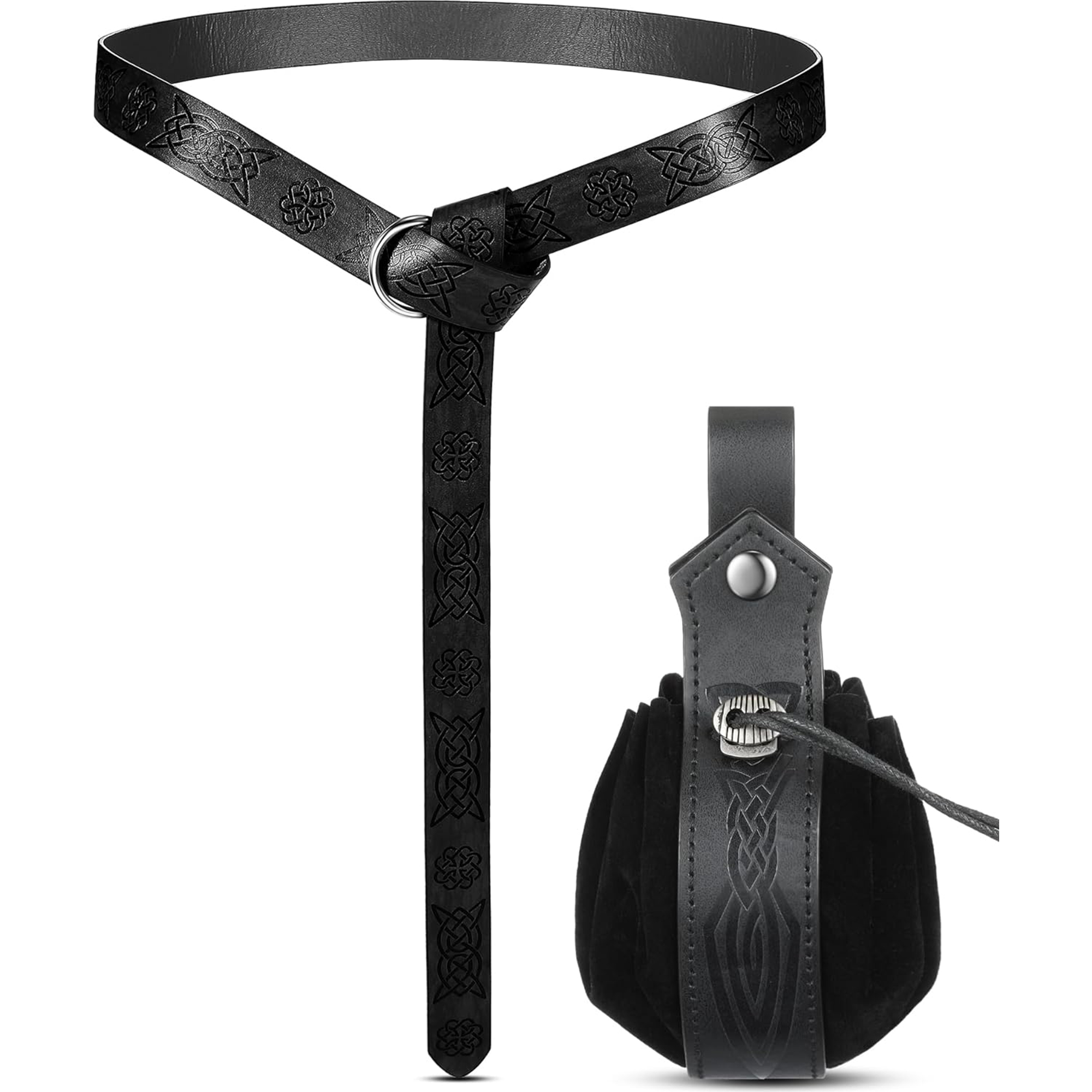 Riñonera Vintage, riñonera Steampunk, bolso Medieval, cinturón, accesorios de disfraz de juego de rol de escenario renacentista: Blanco