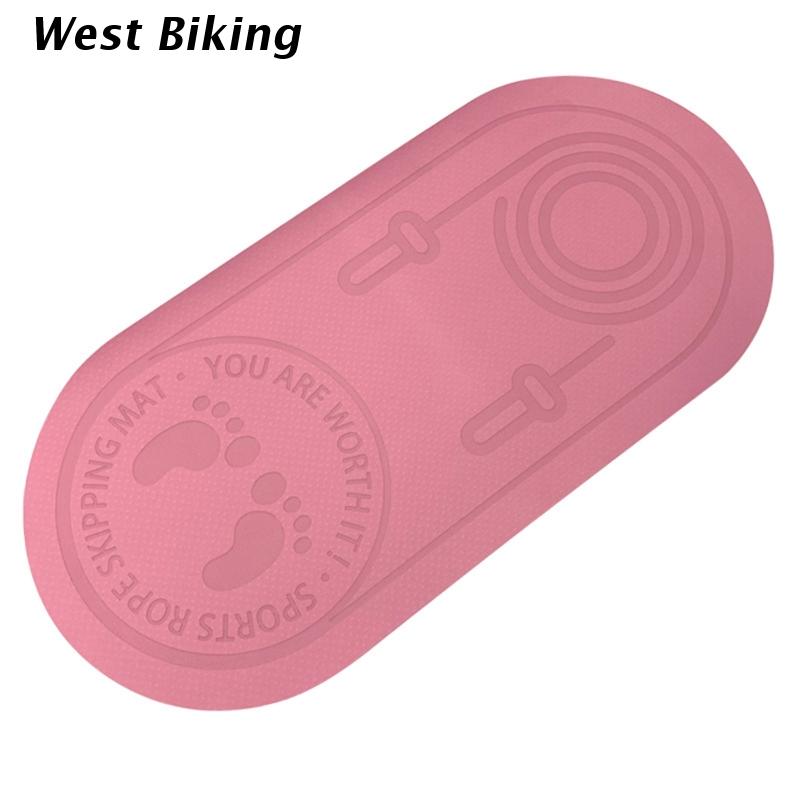 Rope Skipping Oefening Workout Mat Dikker Jump String Antislip Textuur Yoga Pad: Pink