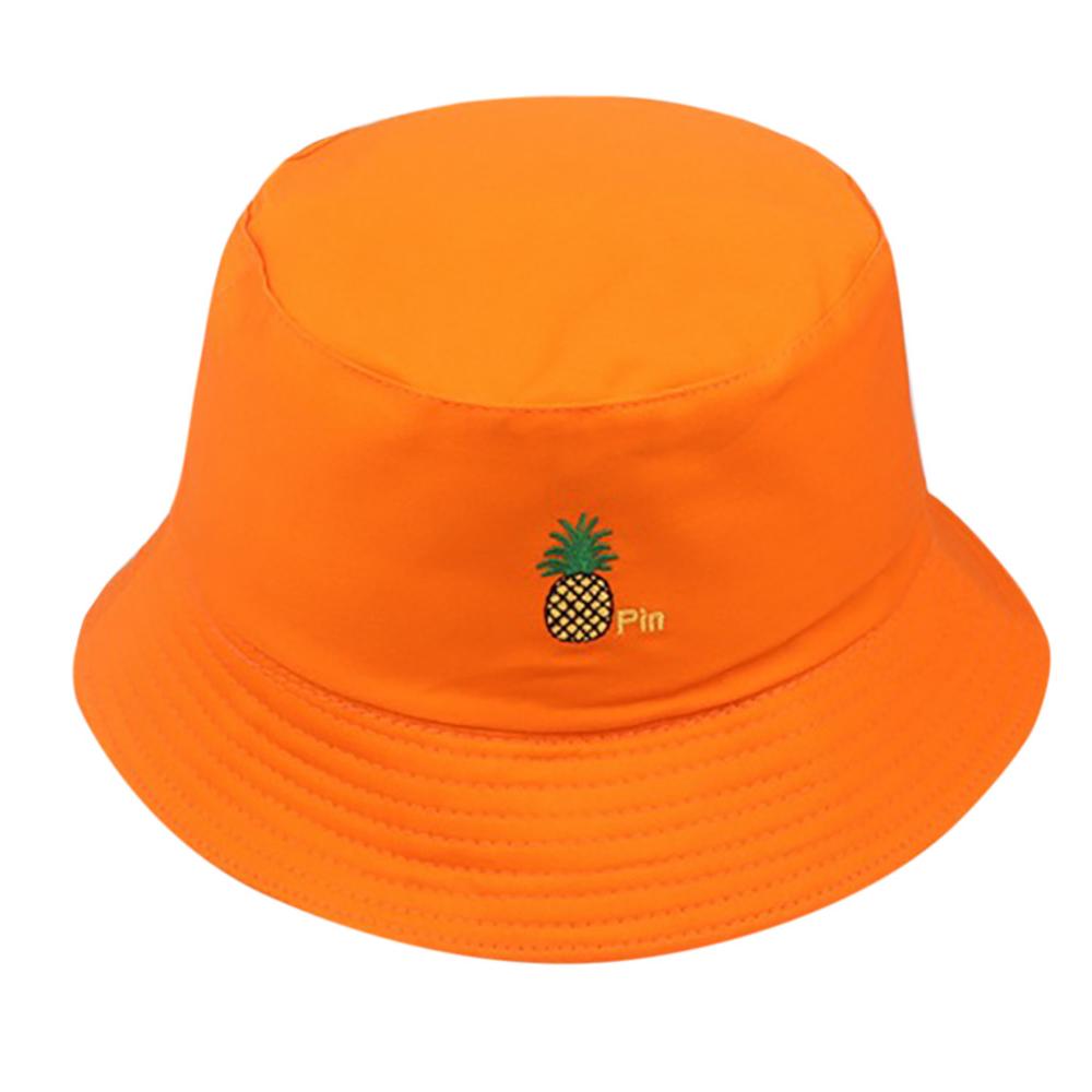 Unisex kesä taitettava ämpärihattu naisten ulkoilu aurinkovoide puuvilla kalastus metsästyslakki miesten chapeau aurinkosuojahatut  #t1p: Oranssi 2