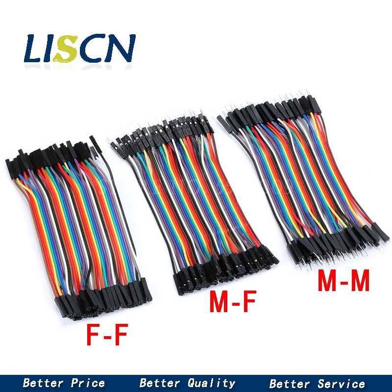 Cable Dupont de línea macho a macho + hembra y hembra a hembra, 40 Pines, 10CM, 120 Uds., para KIT de bricolaje Arduino