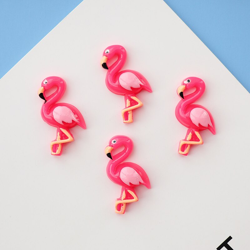 8PCS Slime Pendenti E Ciondoli Rosa Fenicottero Rosa Della Resina di Flatback Slime Accessori Borda La Produzione di Forniture per il FAI DA TE Scrapbooking Artigianato