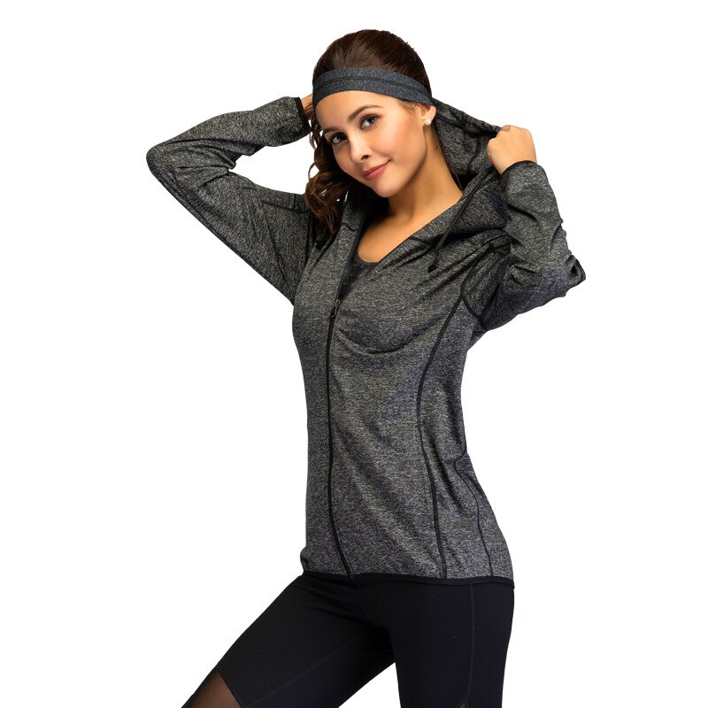 Chaqueta de correr ajustada para mujer, ropa deportiva de Yoga de secado rápido, sudadera para gimnasio y mujer, chaqueta con cremallera, ropa deportiva de entrenamiento