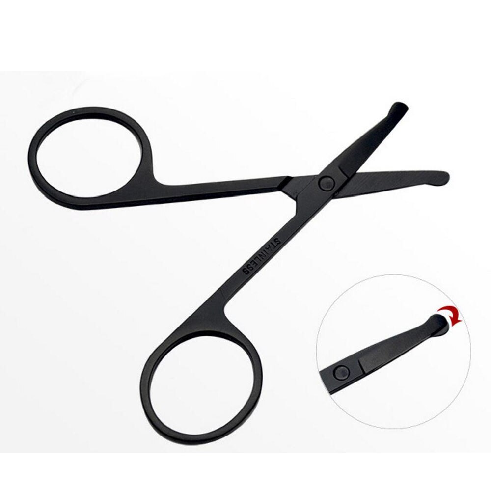Stainless Steel Beauty Round Head Scissors Makeup Tools Safety Eyebrow Clips Cuts Hair Removal Products Nose Scissors
