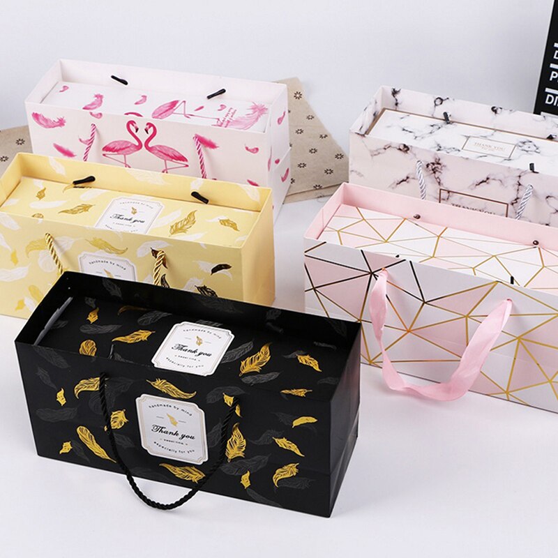 Doos tas bruiloft chocolade taart verpakking papieren dozen papieren zak noga koekjes draagtassen handtas