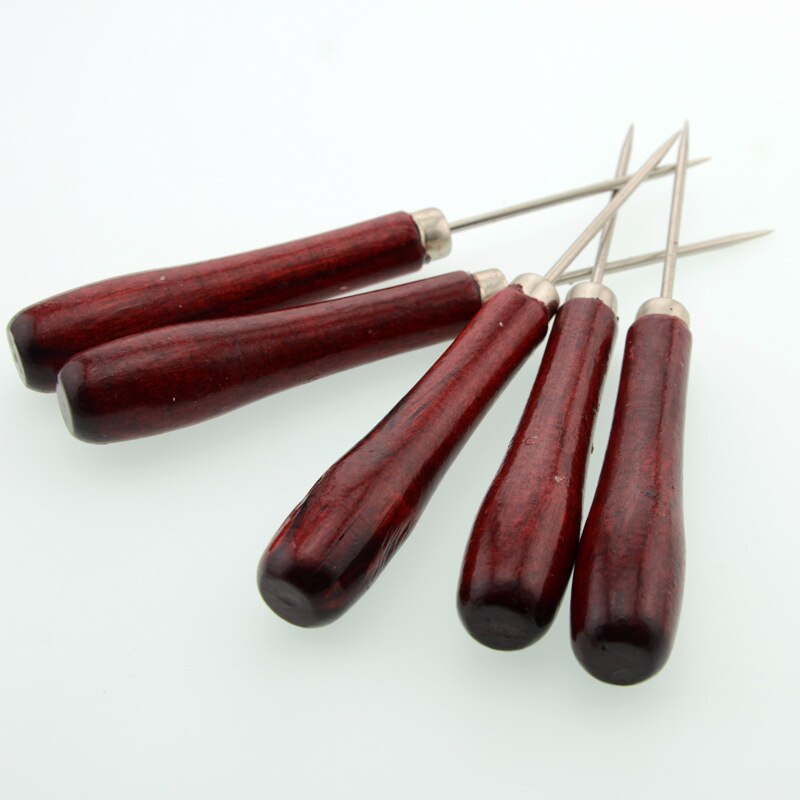 2PCS Sewing Awl Pin Punching Hole Maker Stitching Overstitch Leather Craft Cloth Awl Tool