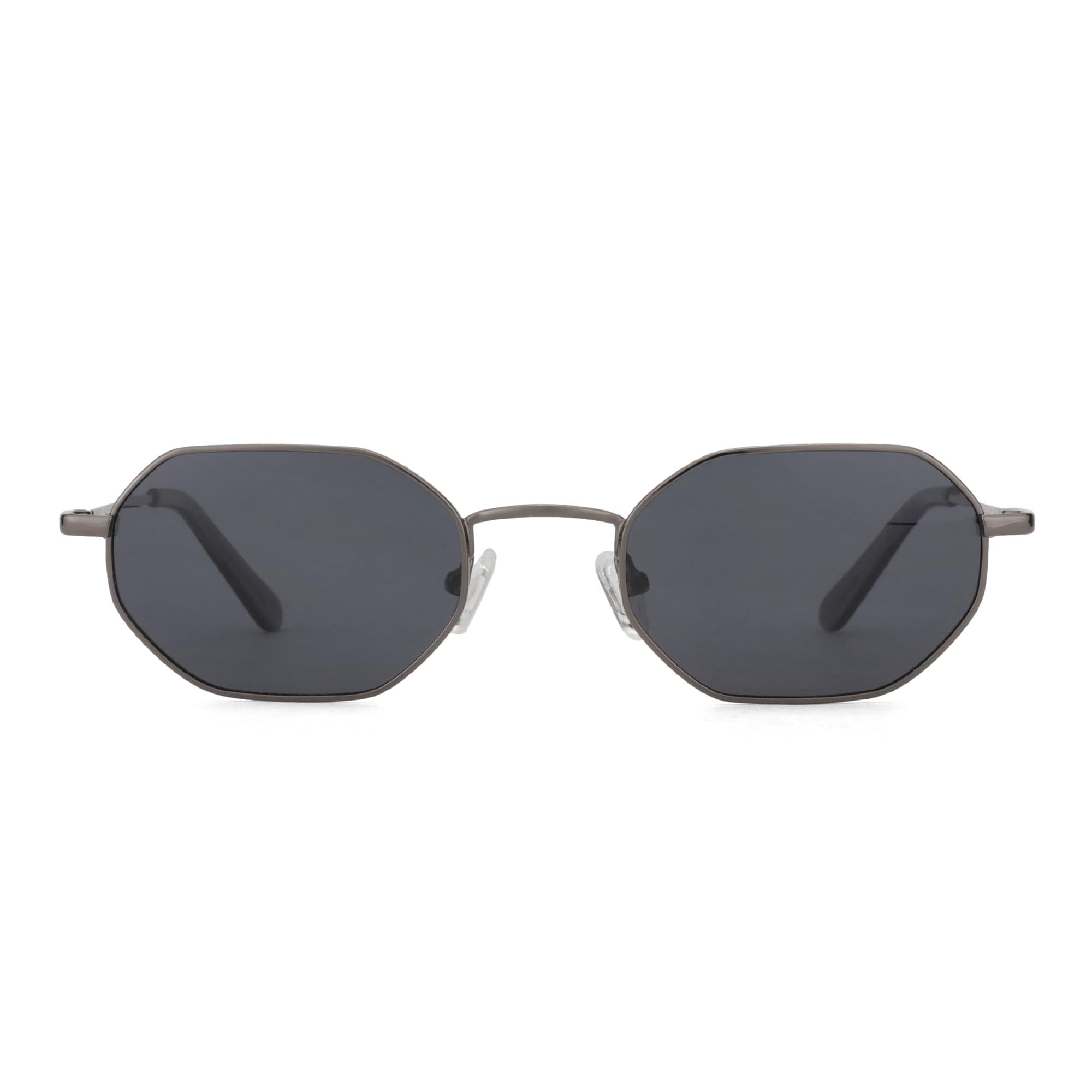 ZENOTTIC Retro Small Polygon Polarized Sunglasses Women Metal UV400 Sun Glasses Men Anti-Glare UV400 Goggles Driving Eyewear: Verde
