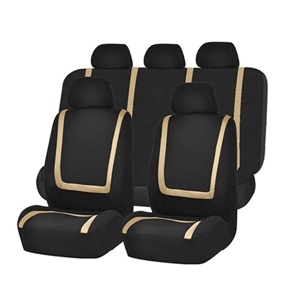 Stof Auto Stoelhoezen Voor Seat Ateca Arona Ibiza Leon Toledo Leon St Cupra Auto Zitkussen Cover Auto-styling Accessoires: 5 seats-gold