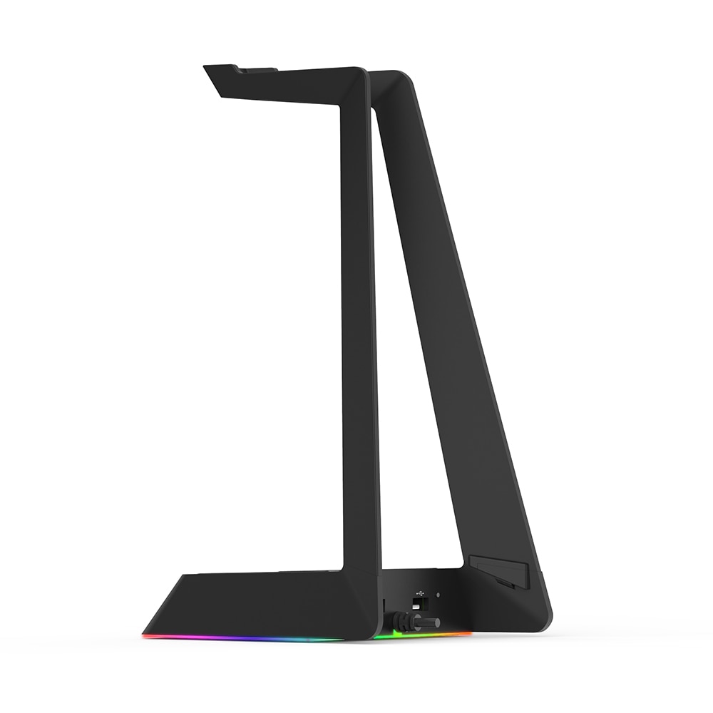 Qi Wireless Charger Gaming Headset Holder with RGB running back lighitng for Gamer