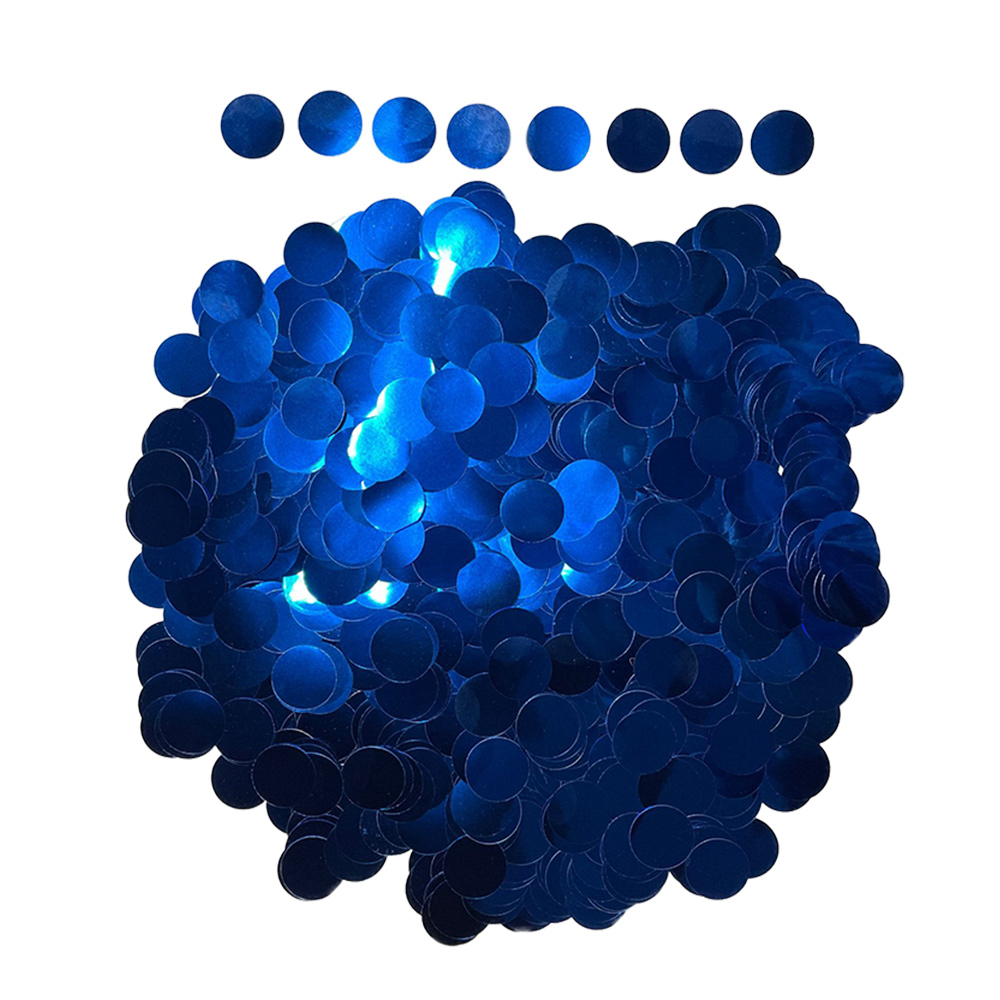 50/100g Round Foil Metallic Confetti Dots Confetti Glitter Filled Balloon Stuffer for Wedding Birthday Anniversary Party Decor: blue 1.5cm / 50g