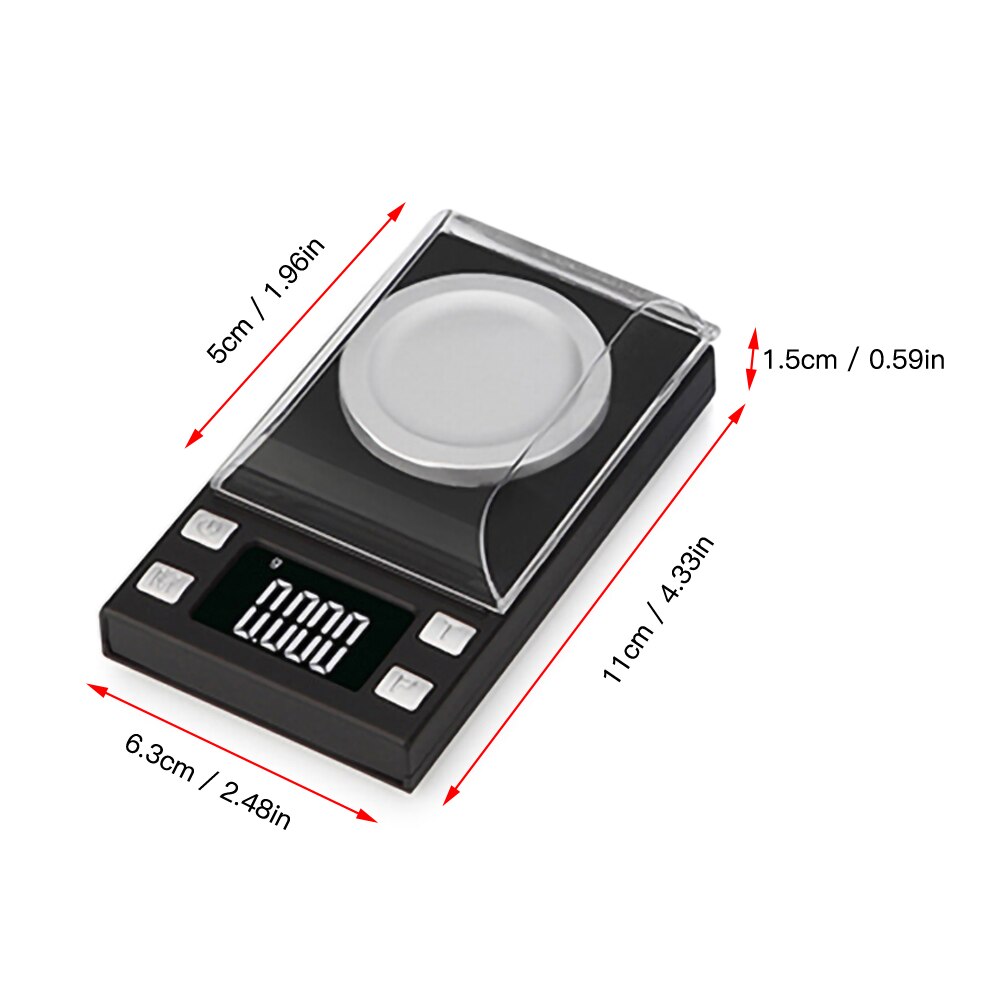 Precision Pocket Jewelry Scale 0.001g Mini Electronic Scale High Precision Gold Carat Balance Digital Display Milligram Scale