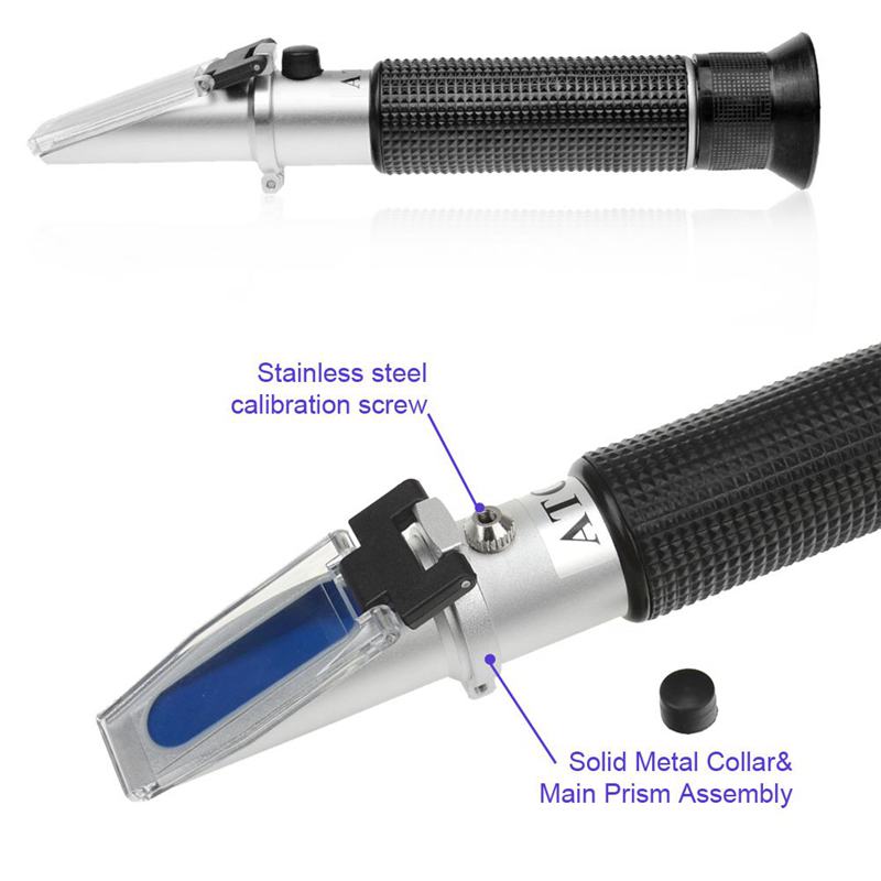 Salinity Refractometer For Seawater And Marine Fishkeeping Aquarium 0-100 Ppt With Automatic Temperature Compensation