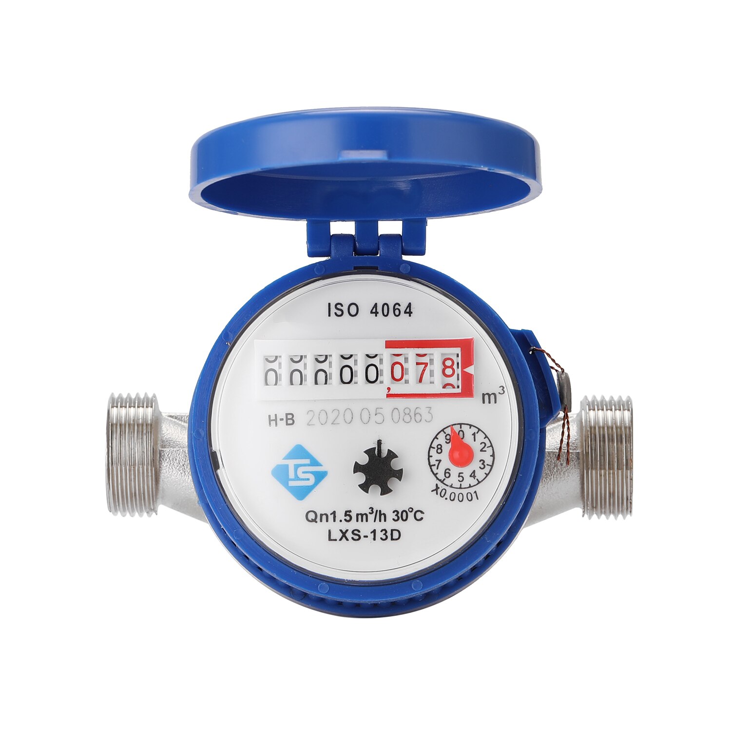 Water Meter 15mm 1/2&quot; Dry Water meter Garden Home Plastic Cold Water Meter Single Water Dry Table compteureau