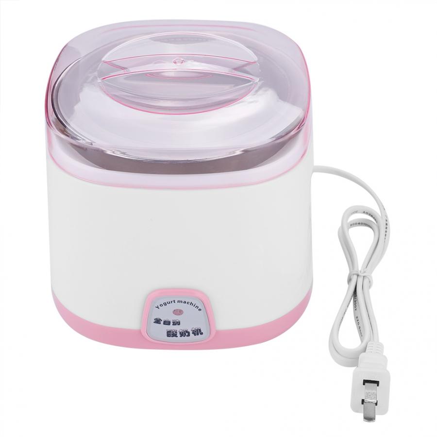 Yoghurt Beker 15W 1L Rvs Automatische Heerlijke Yoghurt Maker Diy Container 220V Keukenapparatuur Elektrische: Roze