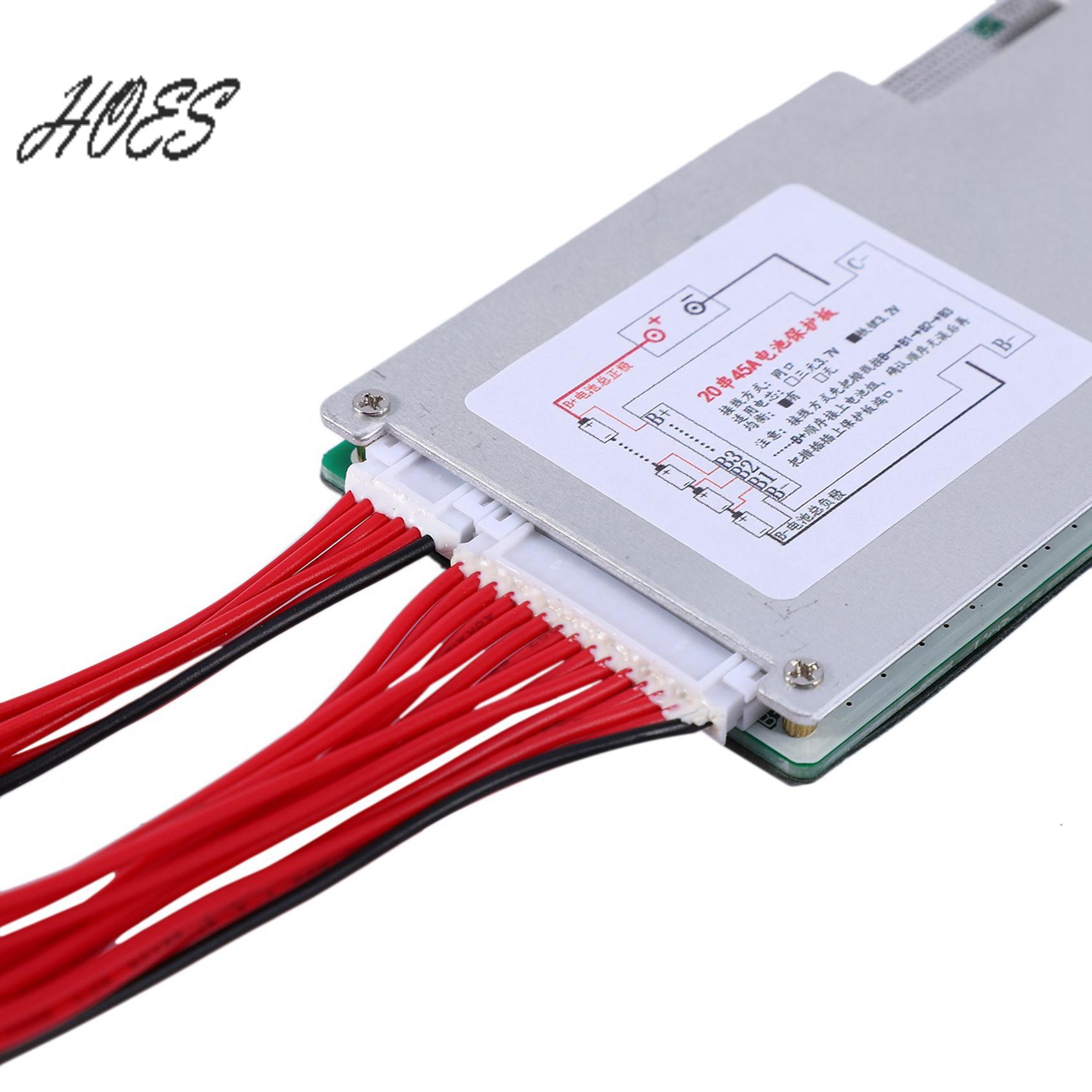Hacken-2X 20S 60V 45A Lifepo4 Batterieschutzplatine BMS PCB mit Gleichgewicht für Motorrad E-Fahrrad Rolle: Default Title