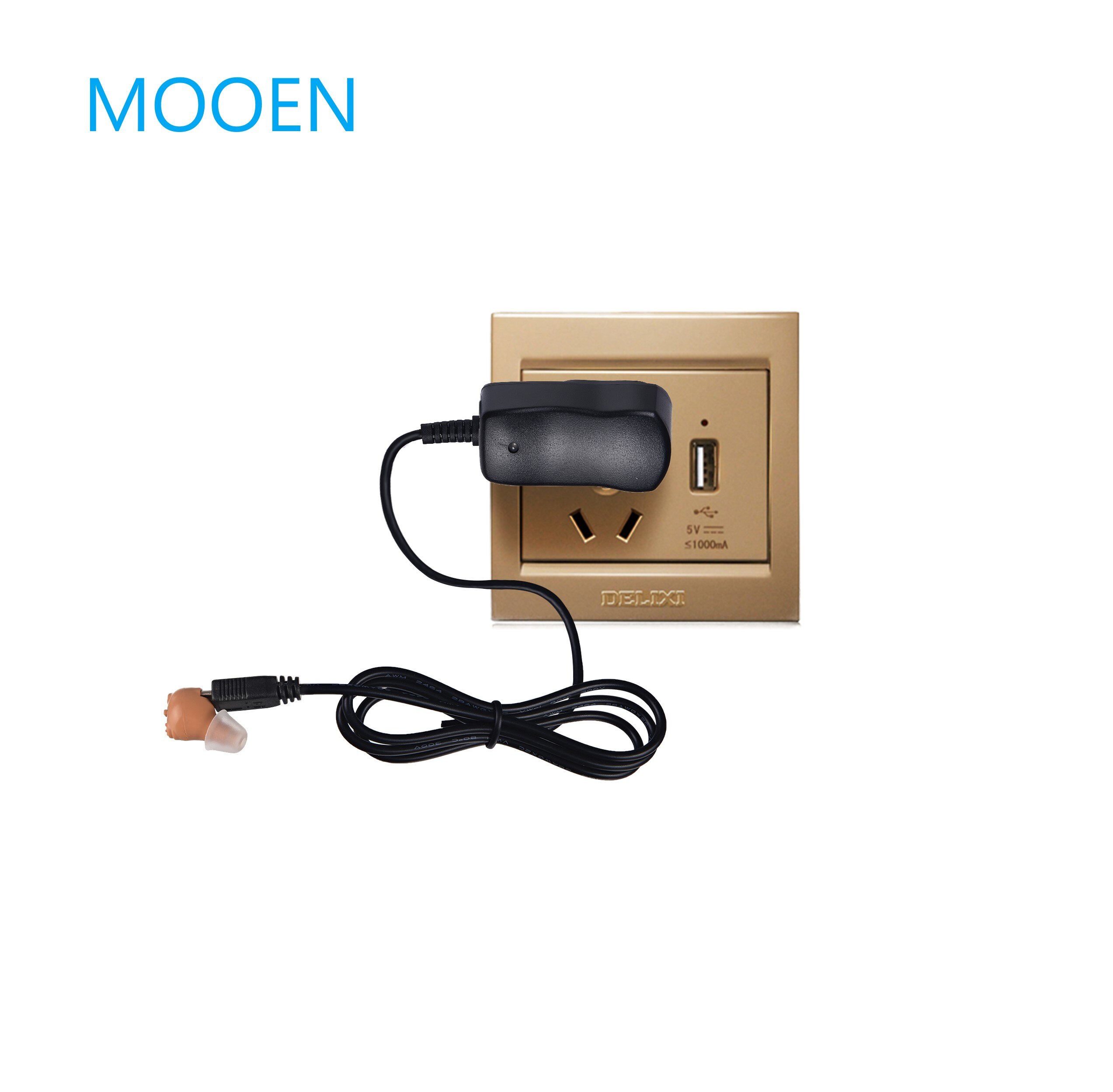 Mini Hearing Aid Rechargeable Hearing Device CIC Ear Hearing Aids for The Elderly Audifonos Sound Amplifier for Deafness