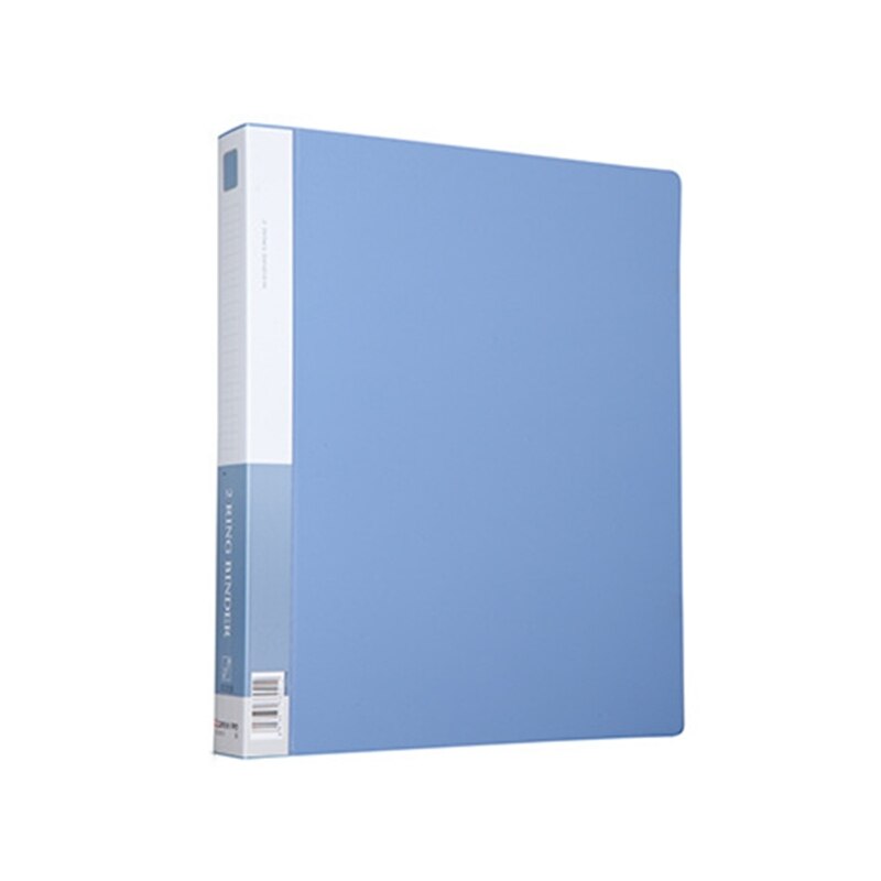 A4 Office File Folder 2 Holes D-Shape Loose Leaf Binder Document Holder Storage: Blue
