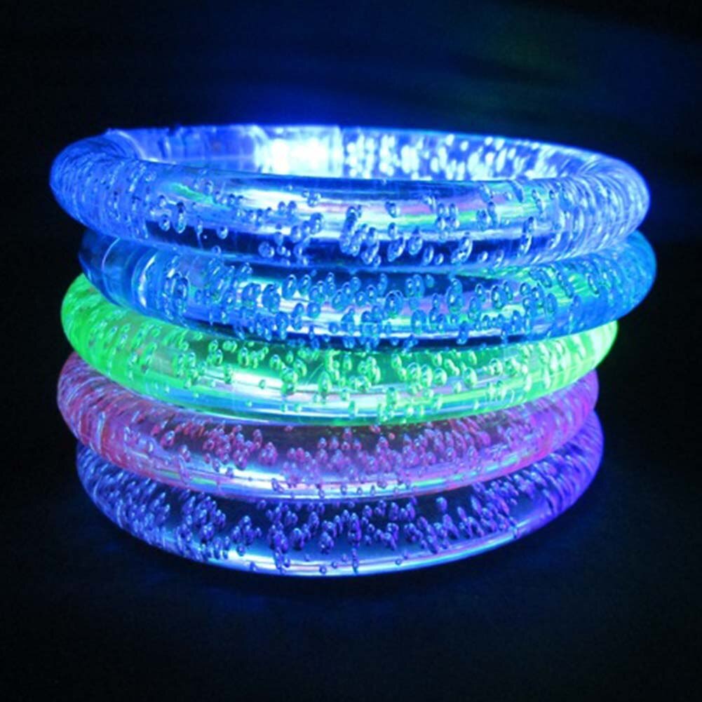 Led Knippert Armband Glow In The Dark Licht Up Acryl Gloeiende Armband Lichtgevende Speelgoed Voor Kinderen Lichtgevende Ringen Armband