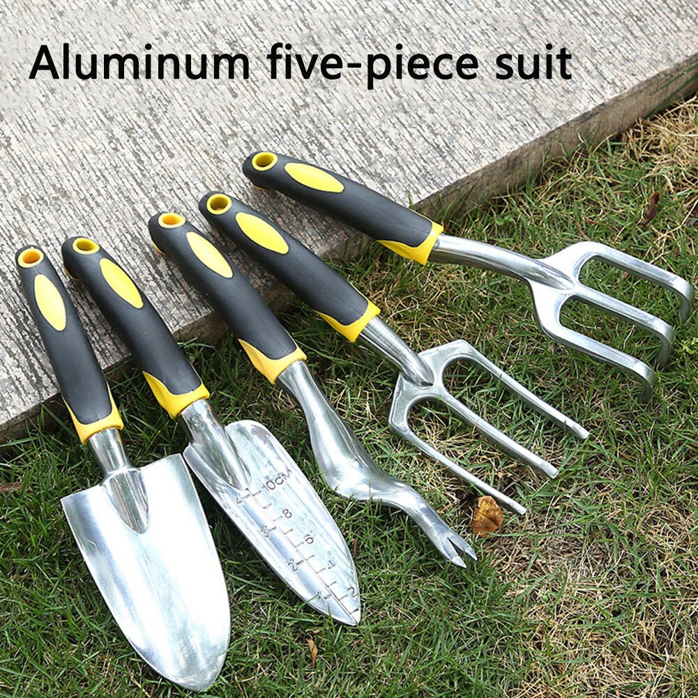 5pcs Multi-Function Garden Kit Garden Tool Hand Shovel/Triclaw/Harrow/Drafter Loosening Soil Planting Tool Dig Weeder Cultivator
