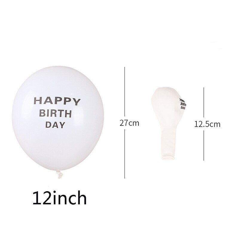 Grattis på födelsedagen dekoration kraftpapper banner vit ballong dekoration födelsedagsfest bunting krans baby shower leveranser