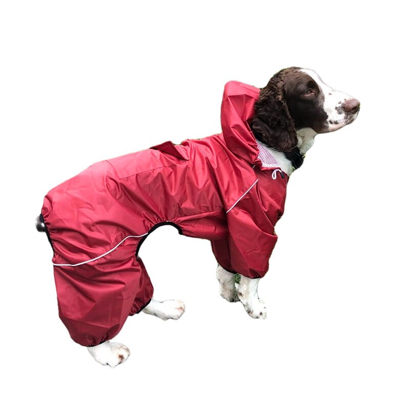 Breathable mesh Large Dog Raincoat Waterproof Outdoor big Dog Clothes Coat Rain Jacket Reflective Medium Large big dog poncho: XXXL