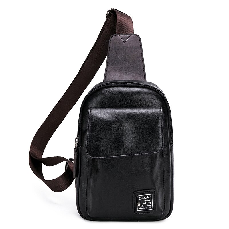 Black Leather Messenger Bag - Crossbody Shoulder Tote For Tablet Or IPad, Universal Fit 13 thumbnail image