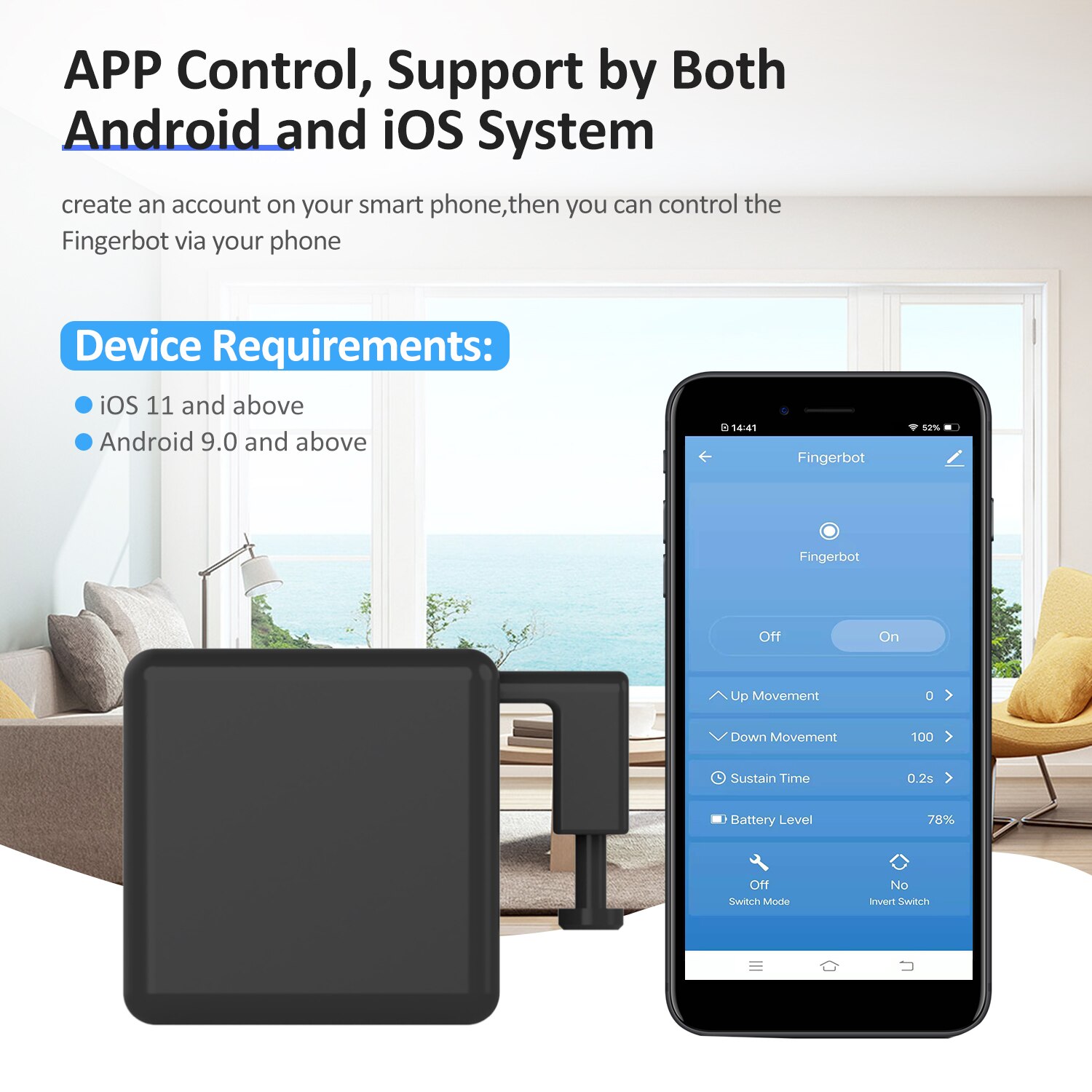 Smart Bluetooth Fingerbot Switch Button Pusher Remote Control Smart Home Voice Control for Alexa Google Home for iOS Android