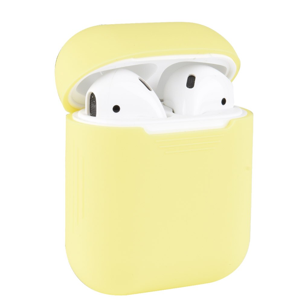 Antiurto in silicone del Trasduttore Auricolare Per Il Caso di Apple AirPods: Giallo