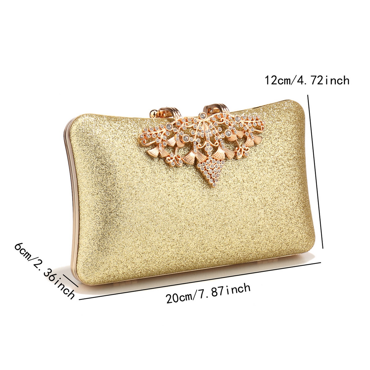 Gouden metalen ketting clutch diamanten lovertjes avondtassen glanzende casual glitter dameshandtassen zilveren clutch