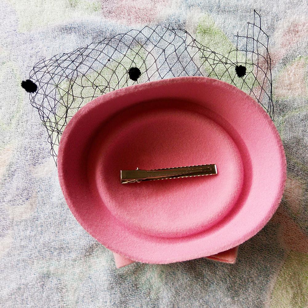 Women Pillbox Hat Trendy Bow Fascinator Hat Headwear With Veils For Wedding Party Church Cocktail Party Hat Hair Accessory