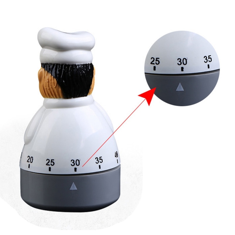 Alarm Clock Electronic Timer Chef Shape Household Kitchen Timers Kitchen Gadget Durable