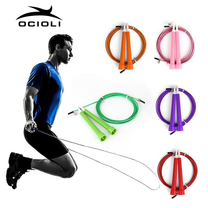 Crossfit Jumping Ropes Cable Steel Workout Training Ropes ABS Handle Adjustable Boxing Sports Exercises for Home