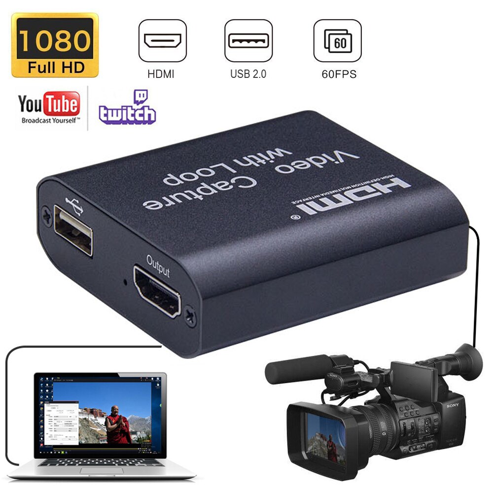 HDMI vidéo Capture TV carte enregistreur USB 2.0 1080P jeu vidéo Capture en direct HDTV PS4 Swith caméra moniteur Streamer