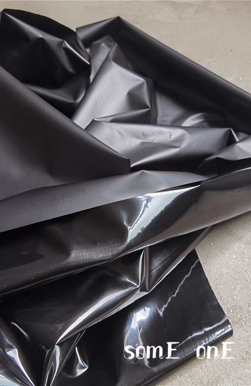 Opaque TPU Fabric Black White PVC Waterproof DIY Raincoat Background Decor Bags Plastic Clothes Fabric