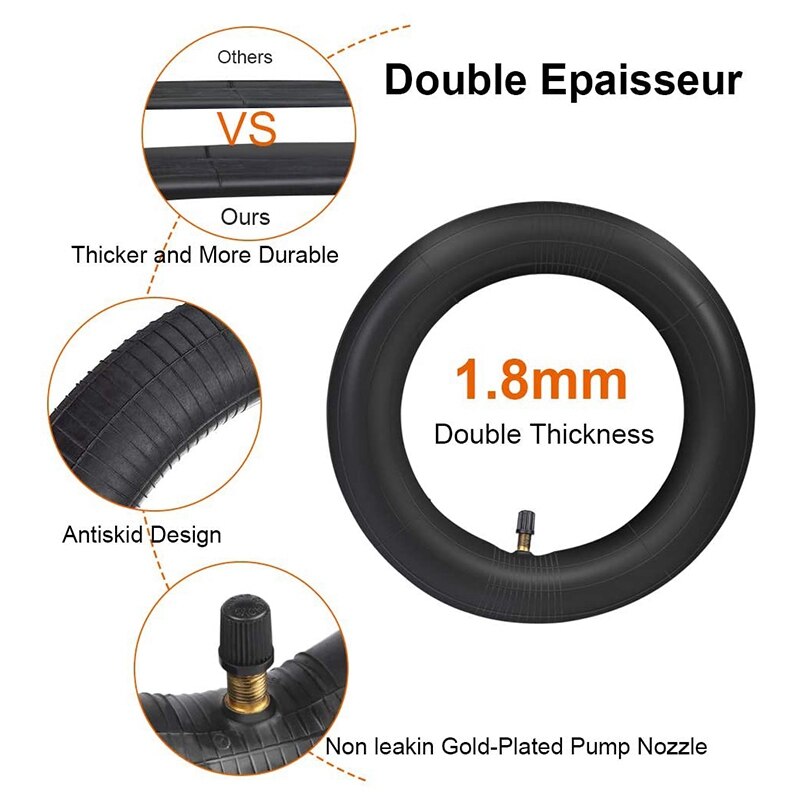 Pneumatici interni da 2 pollici da 8.5 pollici per Scooter elettrico Xiaomi M365, camere d'aria addensate e resistenti all'usura