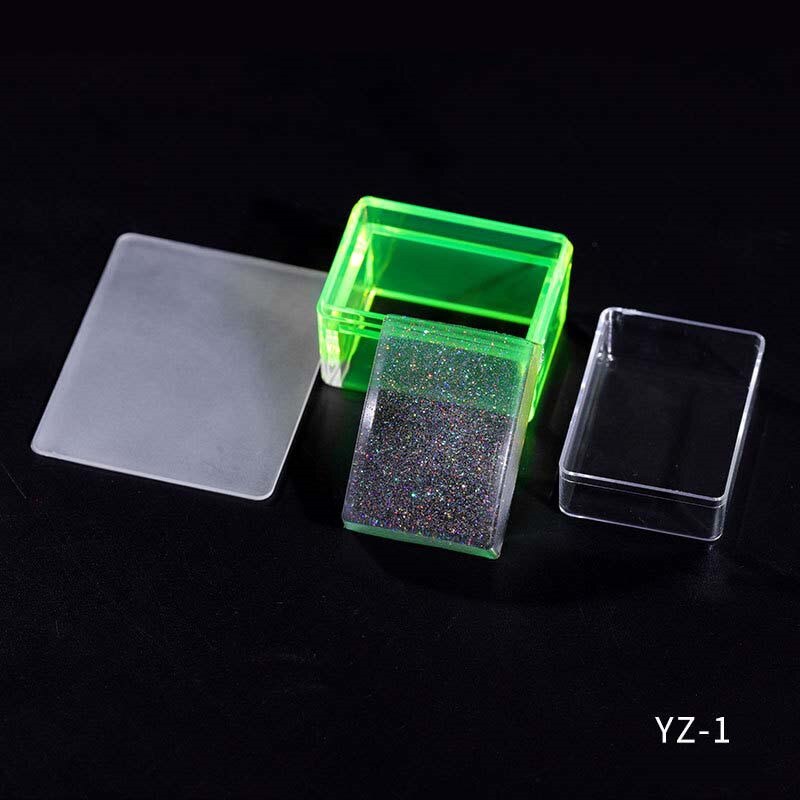 Dual-ended Silikon Nail art Stamper Mit Schaber 17 Stile Opt Gelee Stanzen Set Für Transfer Stempel Platten Bild nagel Werkzeuge: NO.5