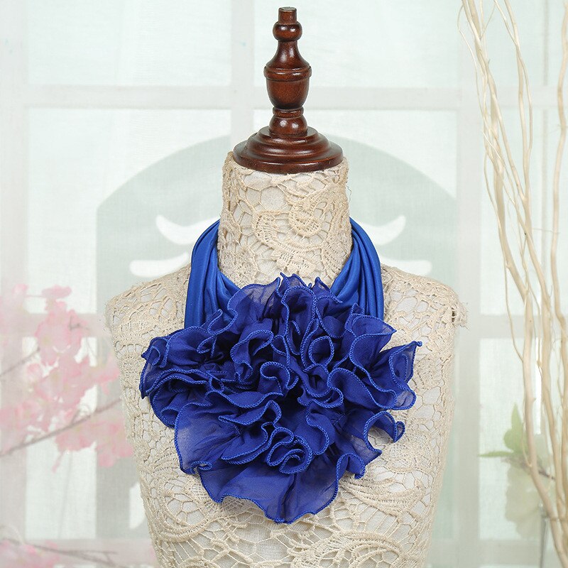 Winter Frauen Schal Blumen- Kragen Schal Luxus Blume Gedruckt Halstuch Ring Nacken Schals: 16