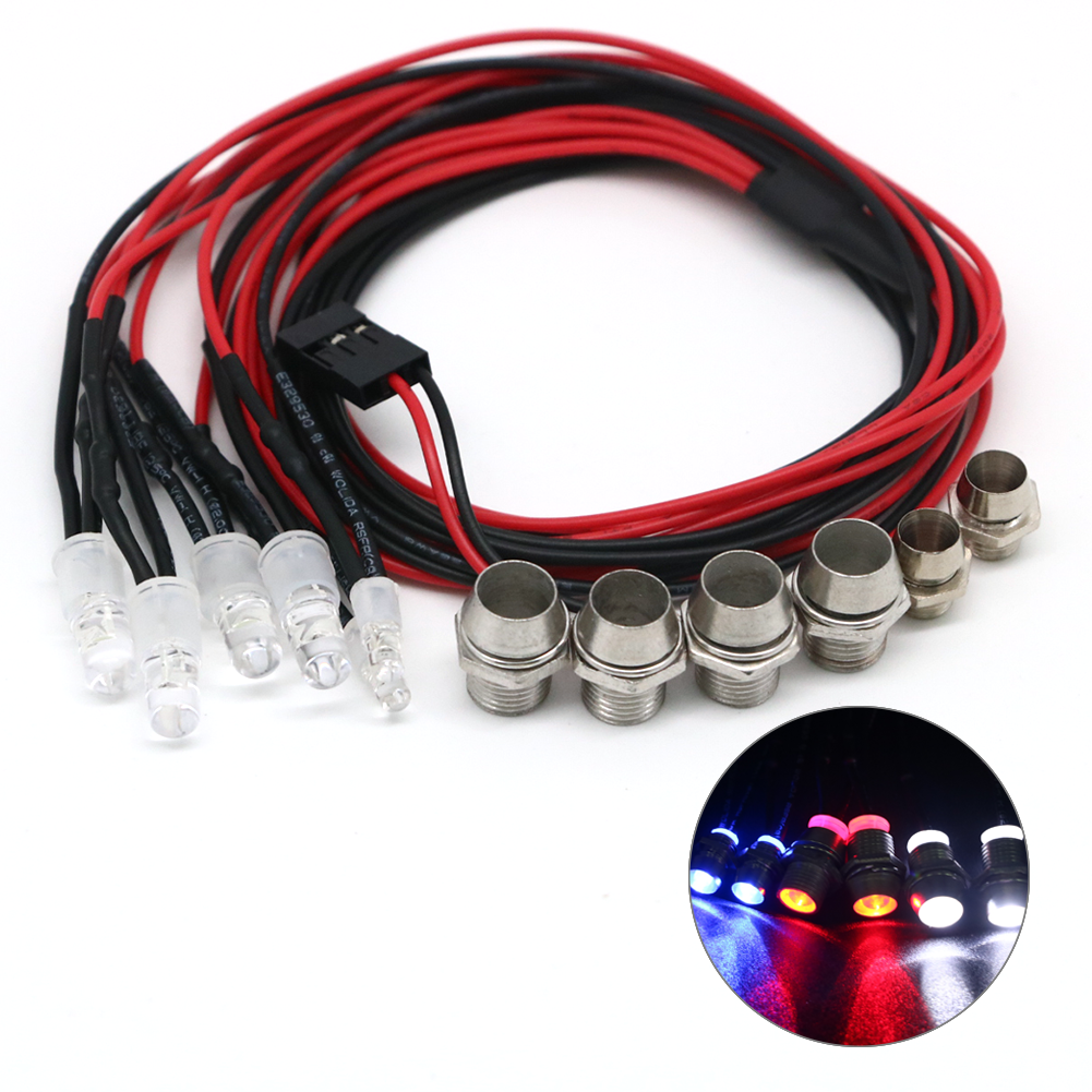 2 / 4 / 6 / 8 lumières 70 cm de longueur RC LED phares de nuit phares 3/5mm lumière LED pour modèle de voiture sur chenilles à dérive pour voiture RC