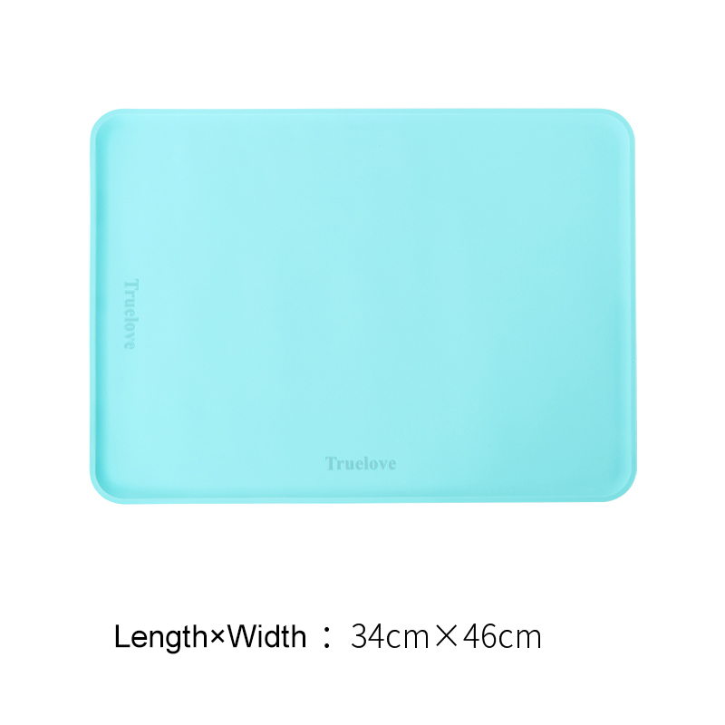 Truelove Silicone Pet Feeding Mat Spills Protects Floors Waterproof Placemats Dog Cat Water Bowl Raised Pets Accessories TLX3111: SKY BLUE