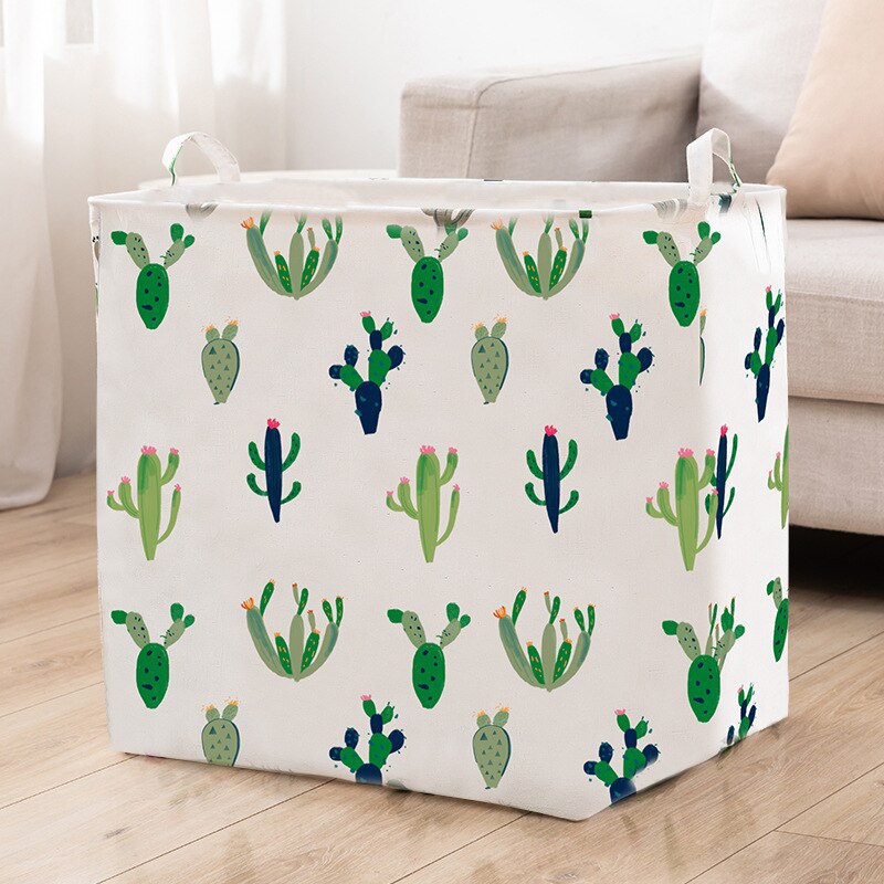 Katoen Linnen Kleding Opbergtas Trekkoord Garderobe Afwerking Zak Quilt Organizer Kleding Dampdichte Sorteren Tas Grote: M / about 40x50x50cm