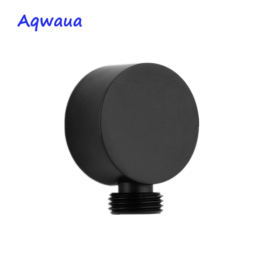 Aqwaua suihkupään liitin suihkutarvikkeet pyöreä kylpyhuone b seinään kiinnitettävä liitin messinki rungon kiinnike kylpyhuoneeseen: Tlpbr 0001 musta