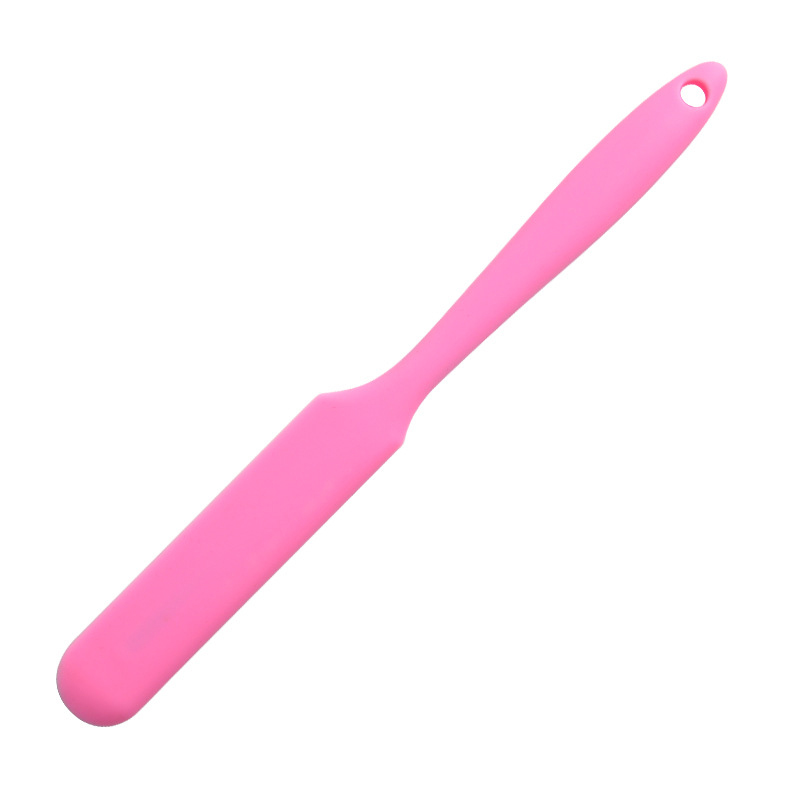 Colorful Good Silicone Scraper Long Scraper Butter Knife Scraper Cake Making Accessories Baking Scraper Tool Cake Scraper Tool: Pink