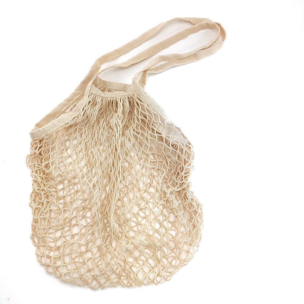 Bolso de compras de malla reutilizable para mujer, bolsa de almacenamiento de fruta con cordón, tejido de red, para tienda de comestibles, novedad: E