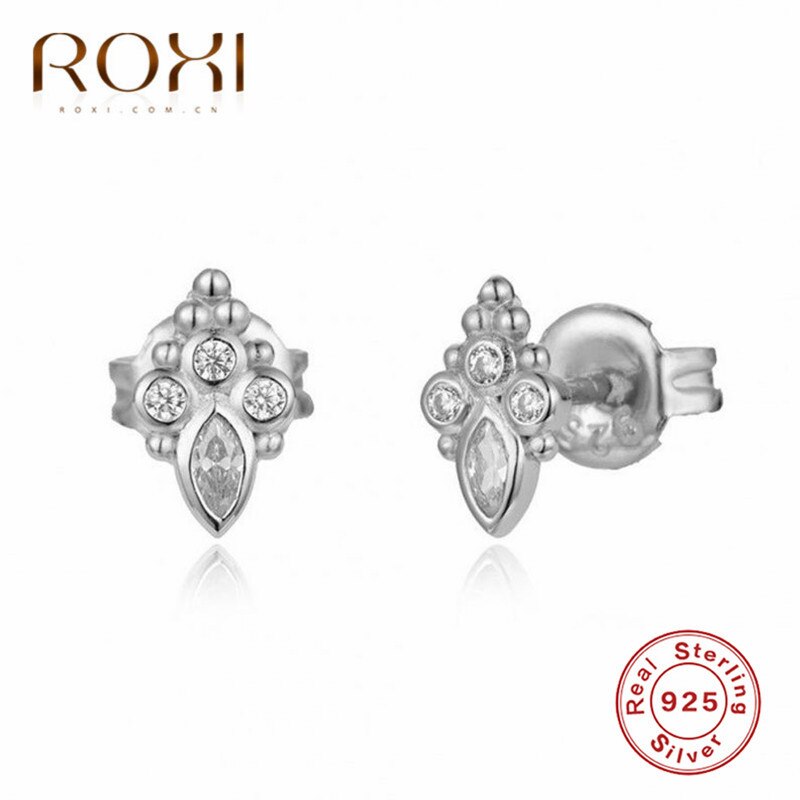 ROXI 925 Sterling Silber Tier Hund Katze Paw Stud Ohrringe für Frauen Piercing Ohr Schmuck Zirkonia Ohrringe Koreanische Brincos