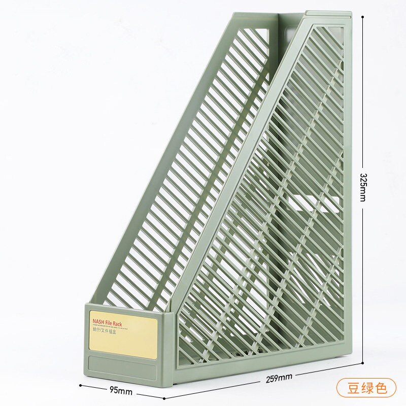 DIY Desk Organizer File Tray Book Stand Office School Desk Book Storage Box Bookends Book Shelf Stationery Organizer: green