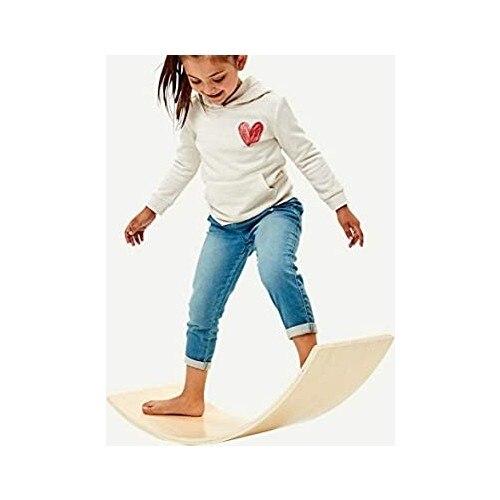 Yoga trä balansbräda barn vuxen sportbräda balansbräda 50 x27cm plywood plattform