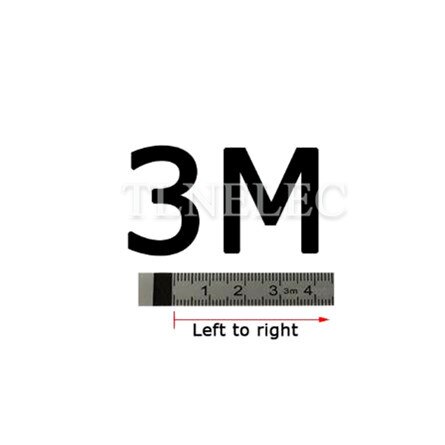 Stainless Steel Scale Ruler Sticky Scale Ruler with Rubber Flat Ruler Self-adhesive Ruler Mechanical Ruler Sticky Workbench: Forward 3 meter 0 3M