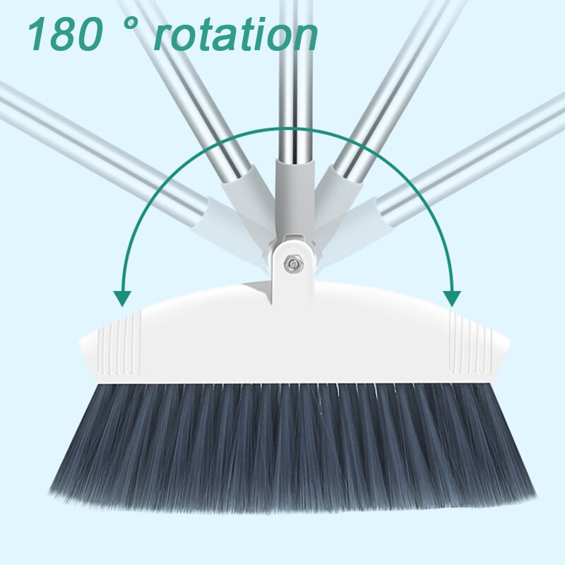 180degree Rotary Broom and Foldable Standing Dustpan Household Floor Cleaning Set Soft Hair Combination escoba limpieza hogar
