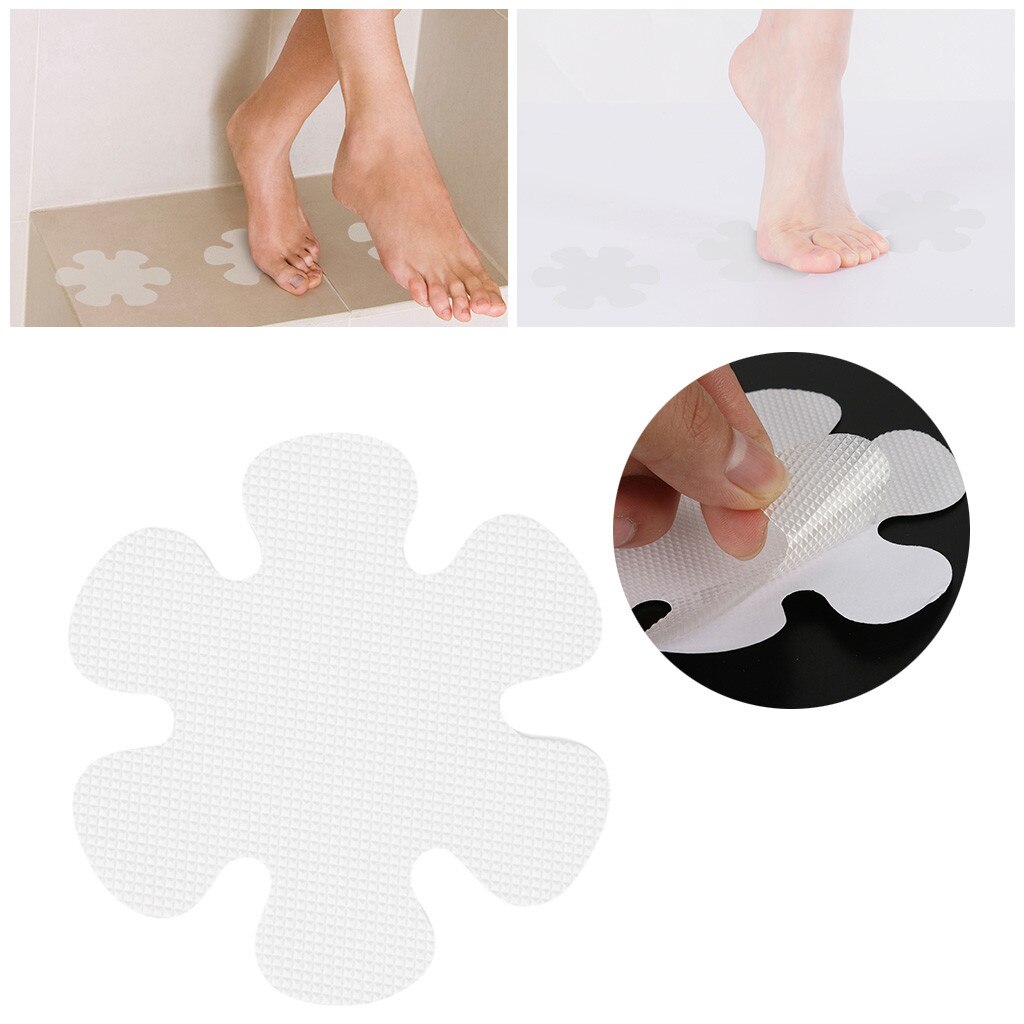 10pcs Bathroom Tubs Showers Treads Non-slip Bathtub Stickers Safety Adhesive Decals Shower Anti-slip Mat Pad Flooring Mats Tool