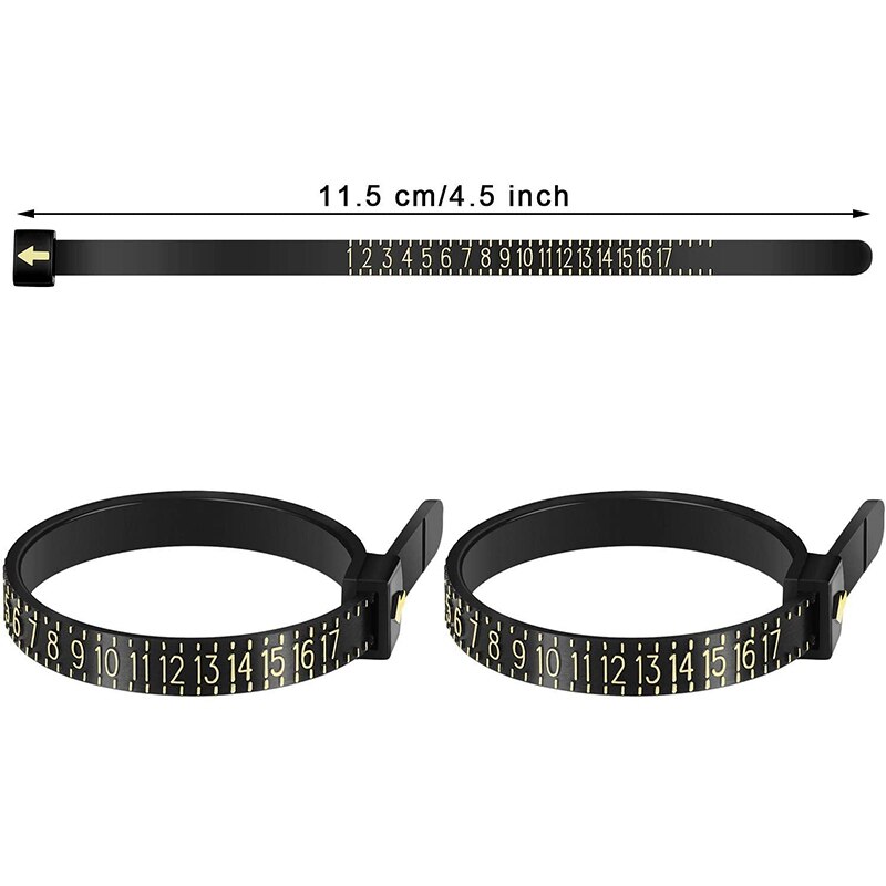 Ring Size Tool Kit Finger Size Measuring Tool with Jewel Polishing Cloth